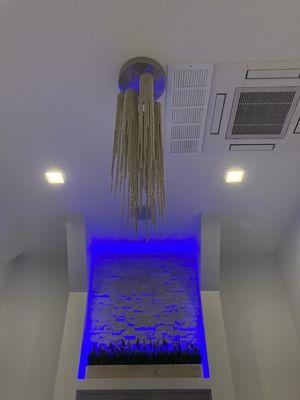 Love the "rain" on the ceiling