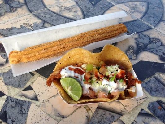 Churro n fish taco