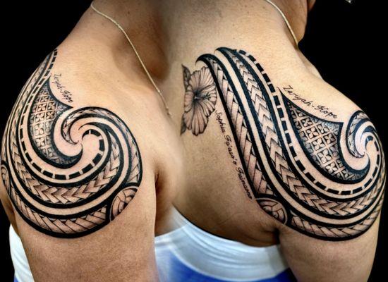 Custom Polynesian Tattoo by Bam