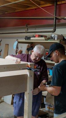 Many volunteers donate their time and talent to our Wood Shop Ministry.