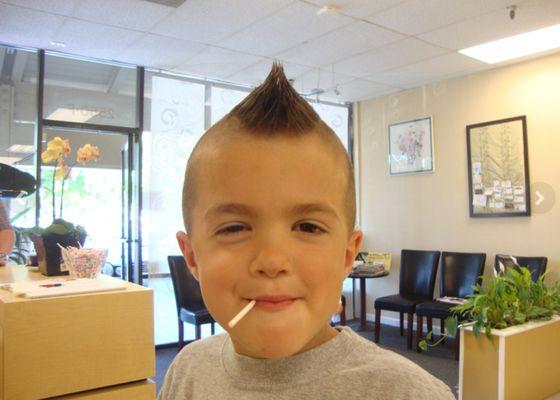 My son's mohawk. Looked very nice.