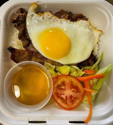 Grilled Pork w/ egg & rice