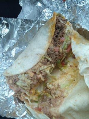 Big asada burrito no sour cream