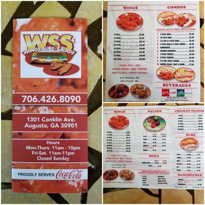 Take out  menus