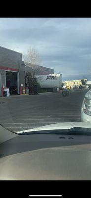 Unattended tires with unconcerned workers