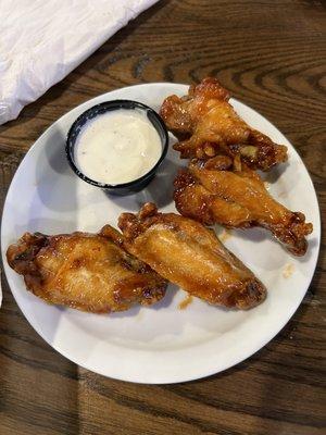 Bourbon Glazed Chicken Wings W/ Blu Cheese