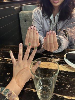 my sister and I and our awesome nails