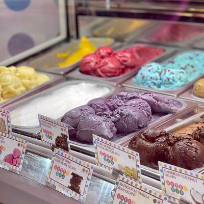 Ube Gelato, Chocolate Gelato, Birthday Cake Gelato