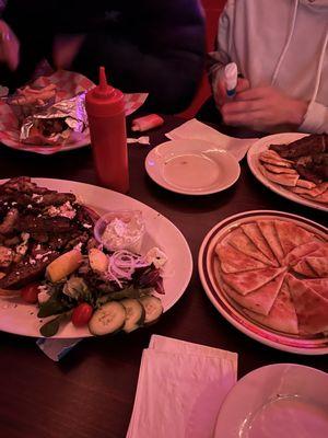 Mixed Grill Platter for Two, Gyro Sandwich