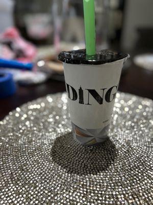 Ding Dong...got my wife's right drink. Winter melon milk tea slush 1/4 sugar and golden boba