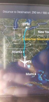 Real time map so you know when you can get off the damn plane!