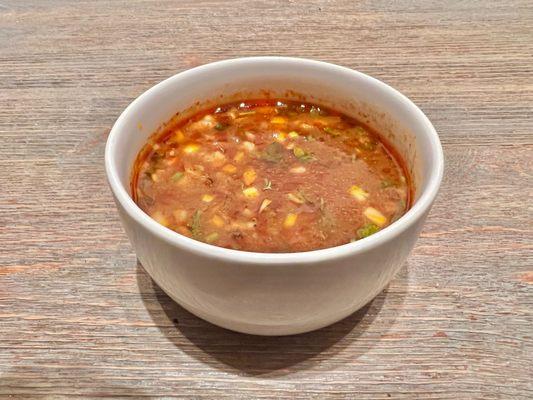 Birria consomé. Very flavorful and savory.