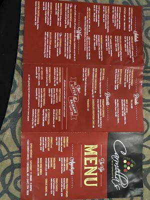 Back side menu