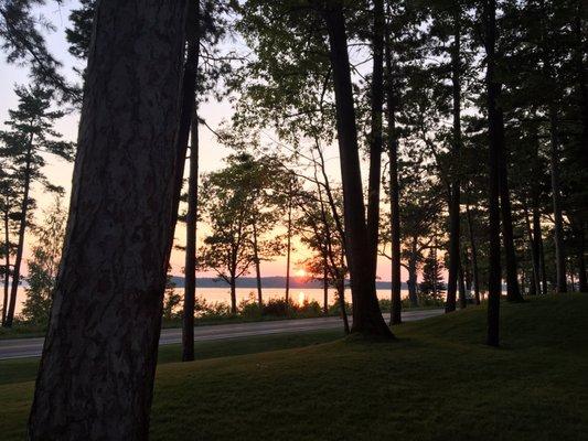 Sunset off the lawn.