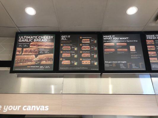 Menu boards