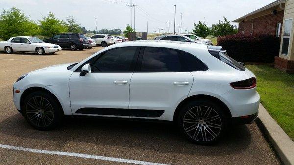 Full tint with sunroof and windshield on location.