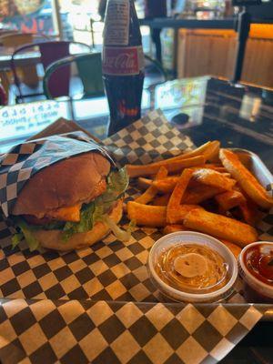 Butterfly Burger with Salted Chips