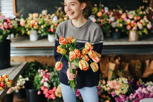 Beautiful home grown tulips