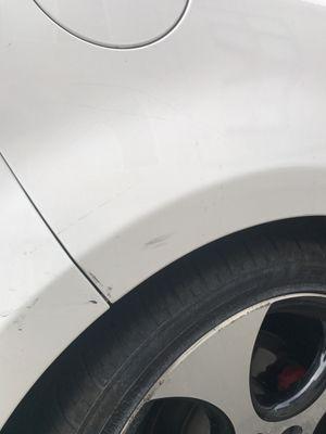 scratch found on my car after picking up from All American