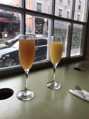 Apple cider mimosa and regular mimosa