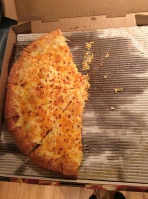 White sauce pizza with cheddar, feta and Roma crust topping