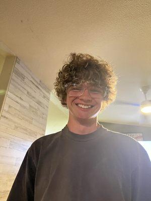 My son wanted a perm and he LOVES it