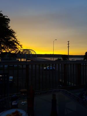 Sunset view on the patio