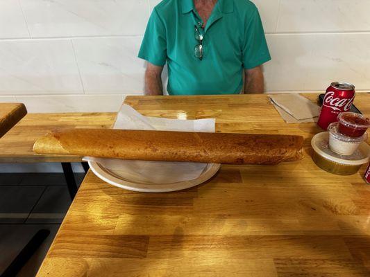 The massive dosa was impressive