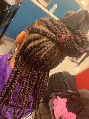 Kids braid style with hair added $55+