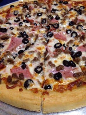 Large three topping pizza special when buying another large pizza!