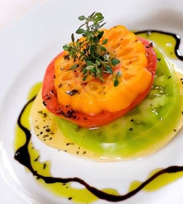 Heirloom tomatoes with balsamic vinaigrette