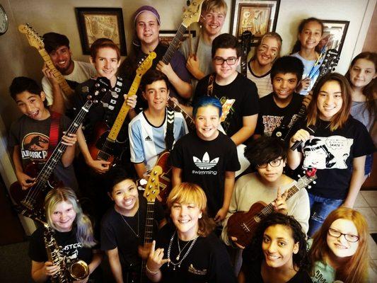 Summer rock camp students 2018.