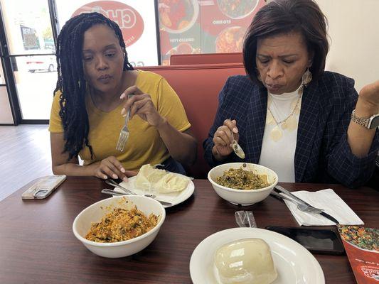 Egusi and Okra Swallow w/ fufu