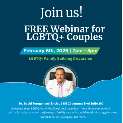 Join Dr. Tourgeman for a virtual discussion on LGBTQ Family Building! Sign up at Havingbabies.com/Events.