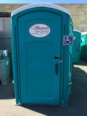 Western Site Services also carries large ADA compliant units.  Wheel chair friendly Portable toilets are also available.