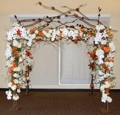 Wrought iron chuppah, at the Officer's Club of the San Francisco Presidio.