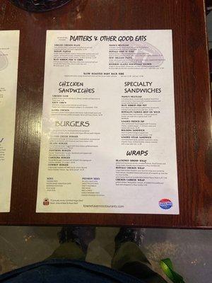 The Menu as of 2/23