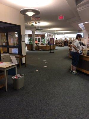 Front desk to the right adult area in the distance