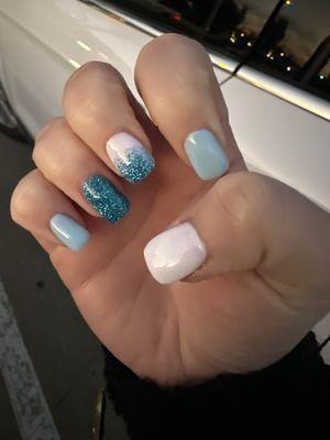 This was my winter nails I had done with Vanessa!