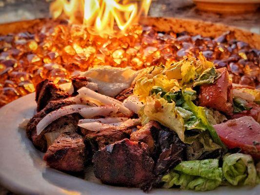 Mashawi Combo - Lamb, Chicken and Beef Kebabs...this plate was satisfying and packed with flavors, authentic and delicious.