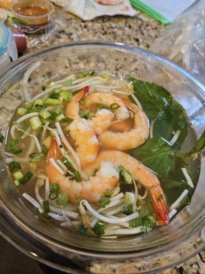 Shrimp in chicken broth (takeout)