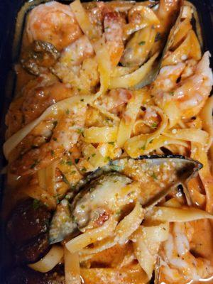 Pasta Jambalaya With Mussels & Shrimp