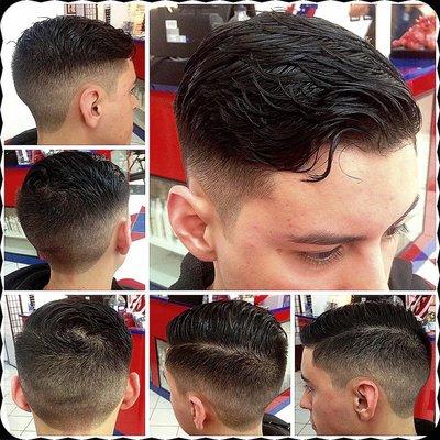 Number #1 mid fade comb over