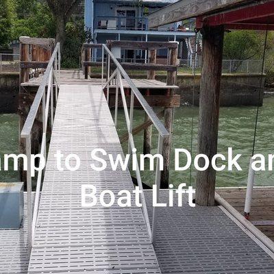 Swim dock ramp