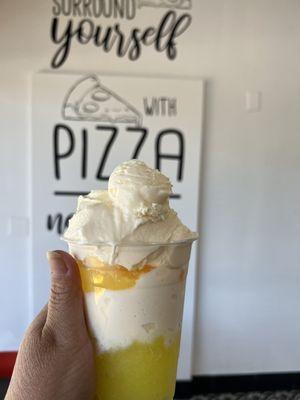 Vanilla ice cream and pineapple Italian ice, only $3.85 and so delicious and refreshing