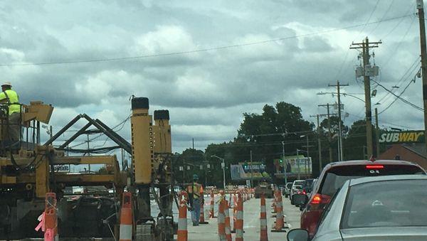 6/21/17. Wednesday afternoon. Tropical Storm Cindy may be rolling in, but my least fave weather pattern in Louisiana is construction!