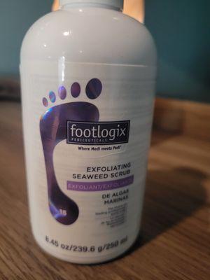 Footlogix foot scrub add to your service for an extra foot and lower leg massage