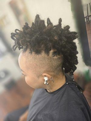 Shaved sides retwist and style