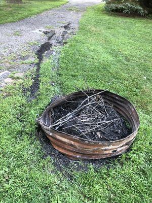 They hit our fire ring with their truck. Employee said it would be repaired or replaced. Nothing was done to fix the damage.