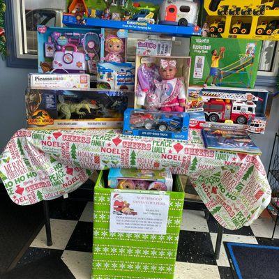 Northwood Garage supports Santa's Helpers of Northwood 
Santa's elves will pick up all of the toys on December 15th for wrapping.